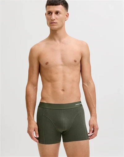 JACBasic Bamboo Trunks 3 Pack Underbukser - Forest Night/Black/Navy